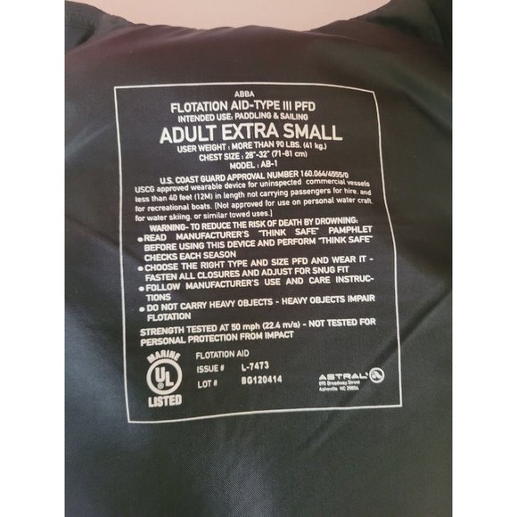 Astral Abba PFD Paddle Life Vest Adult Sz XS - Red Type III 28-32" - Picture 2 of 8